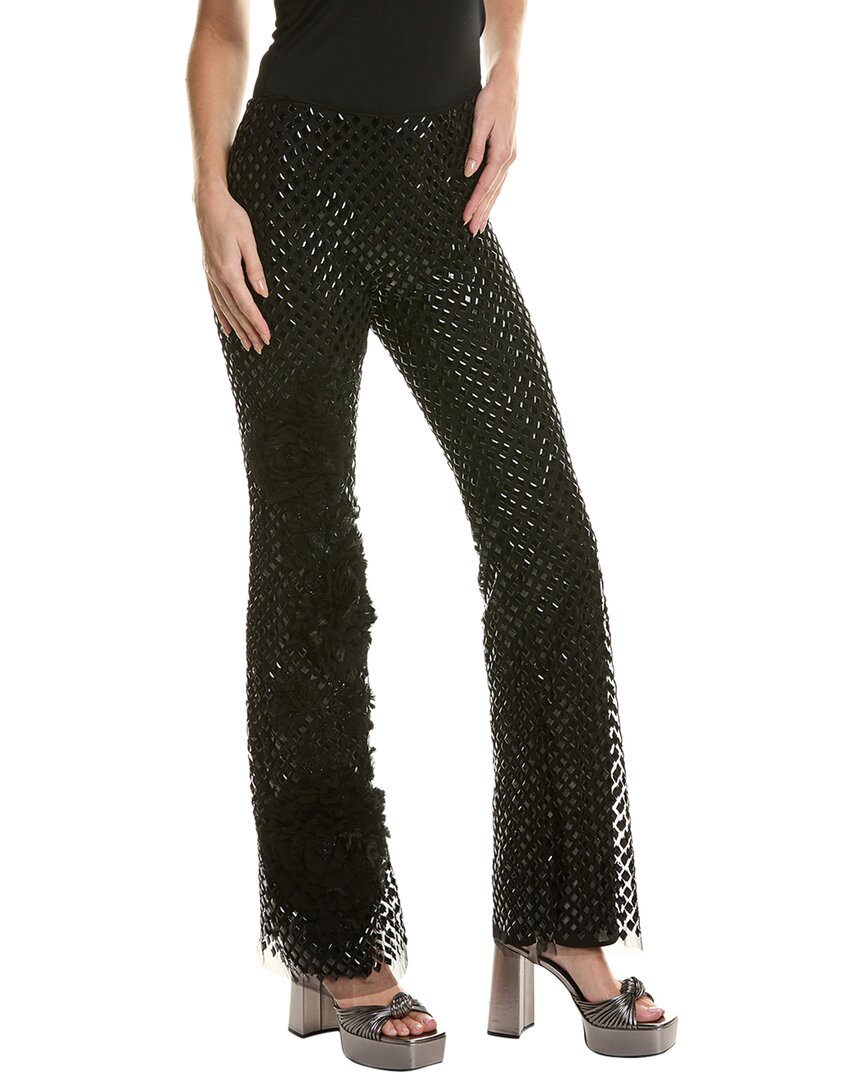 Alberta Ferretti Silk-blend Trouser In Black