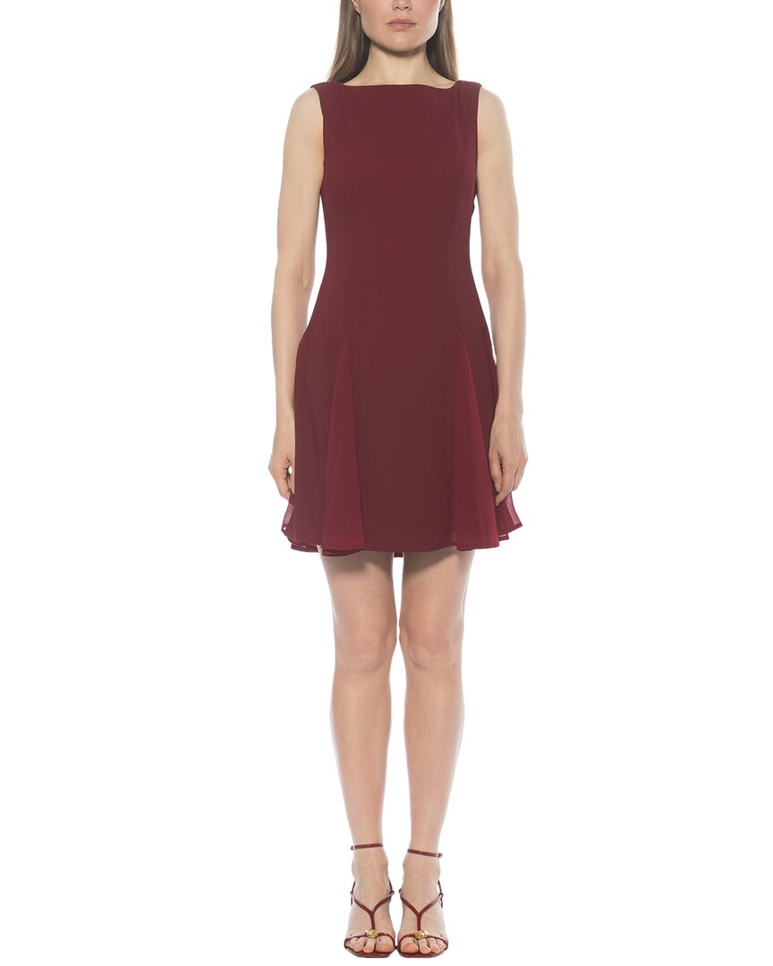 Alexia Admor Dianis Fit And Flare Minidress In Burgundy
