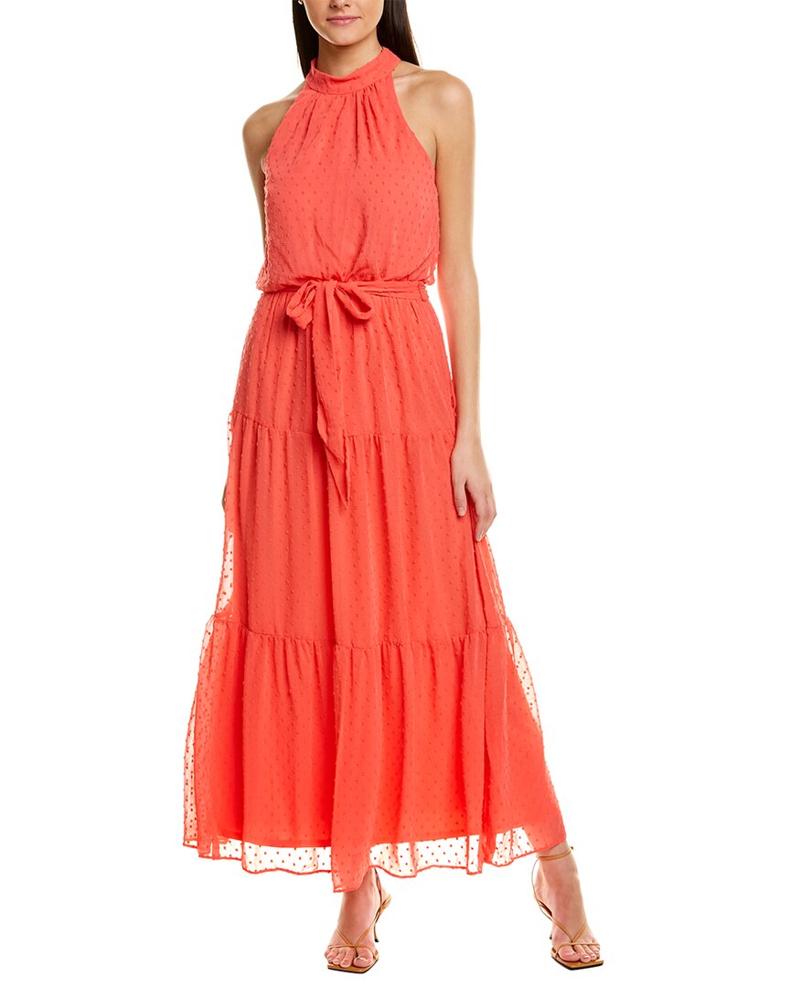 Julia Jordan Embroidered Maxi Dress Julia Jordan Women's Blue Satin Maxi  Dress