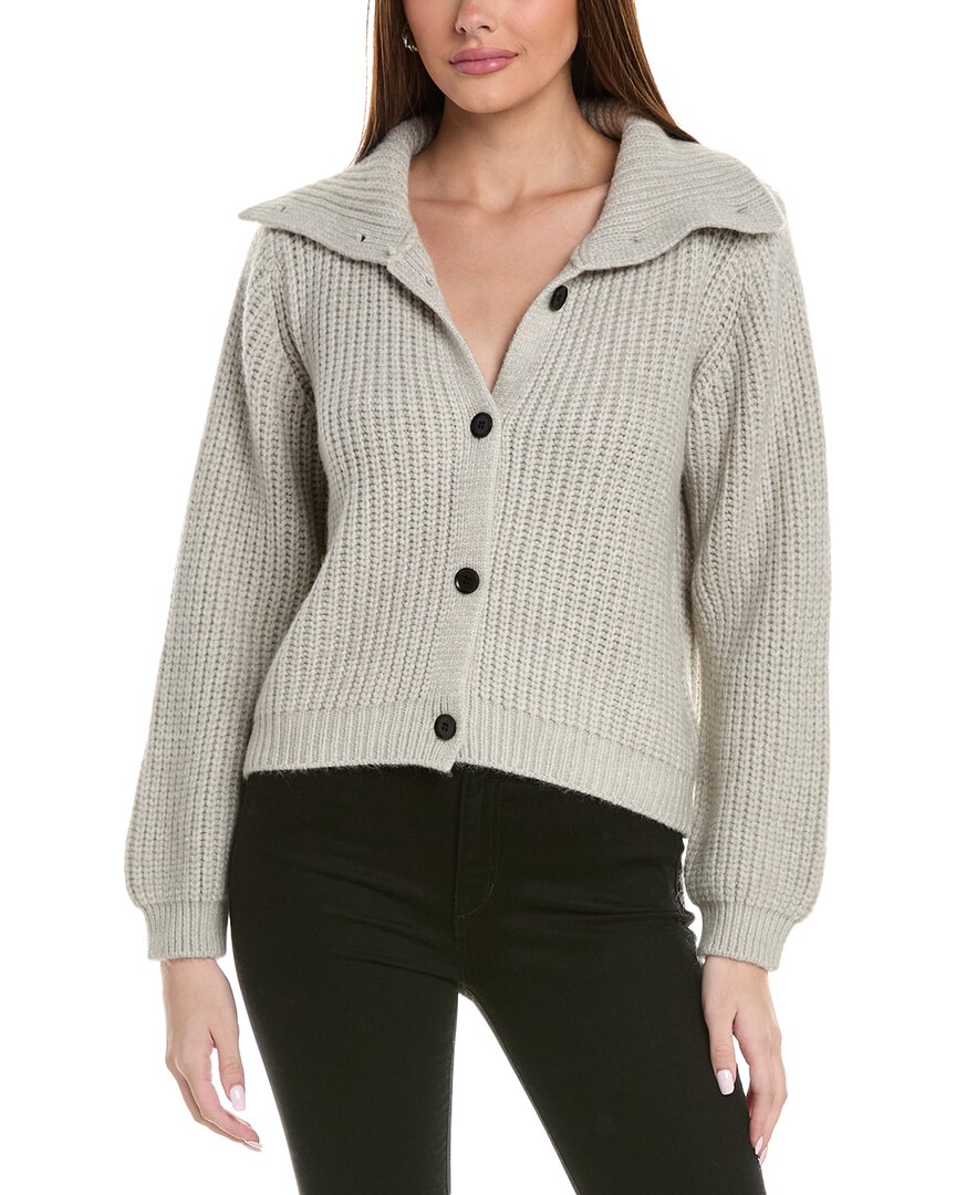 Shop Reveriee Cardigan In Grey