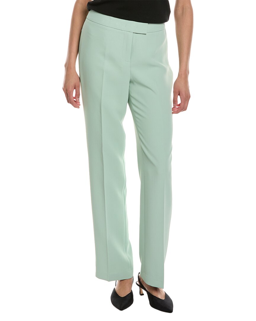 Shop Anne Klein Fly Front Extend Tab Trouser In Green