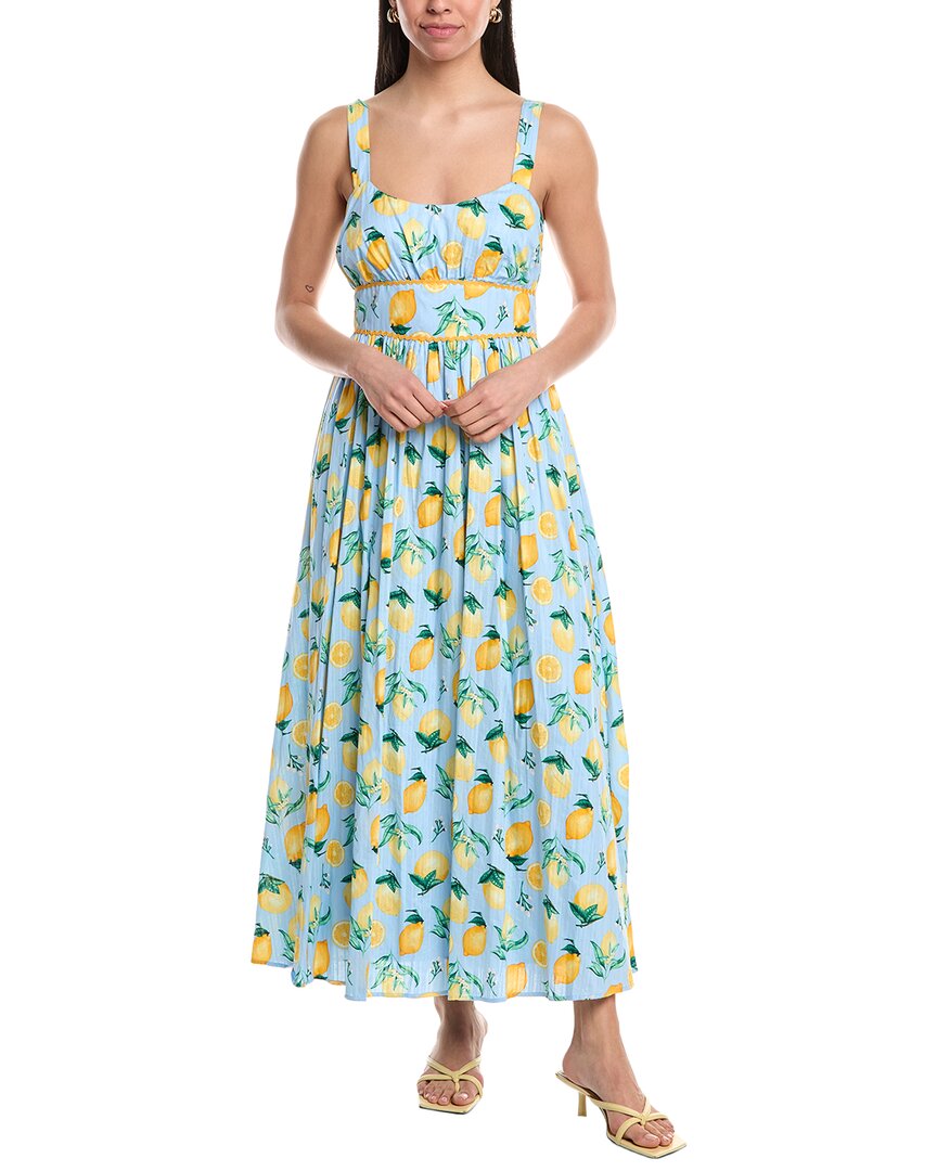 Maison Tara Maxi Dress In Blue