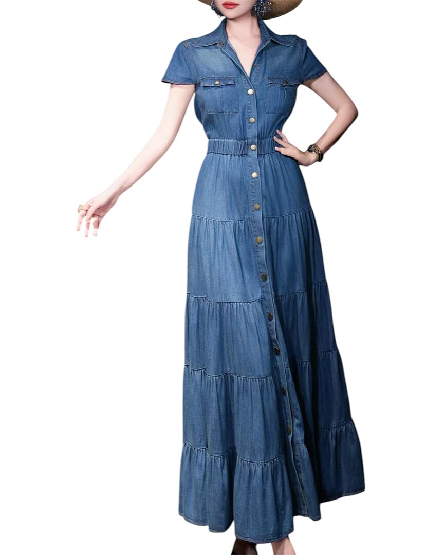 Burryco Brc By  Maxi Dress In Blue