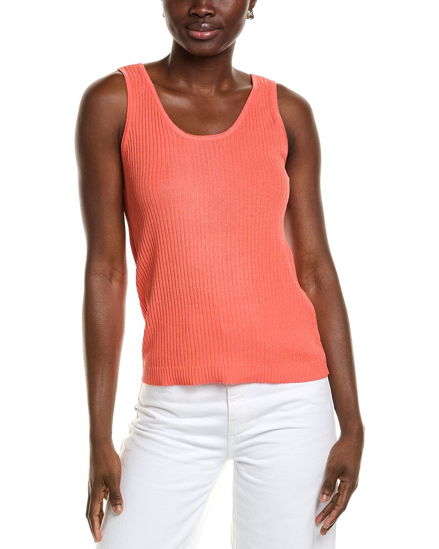 Jones New York Sutton Tank Scoop Neck Tank In Orange