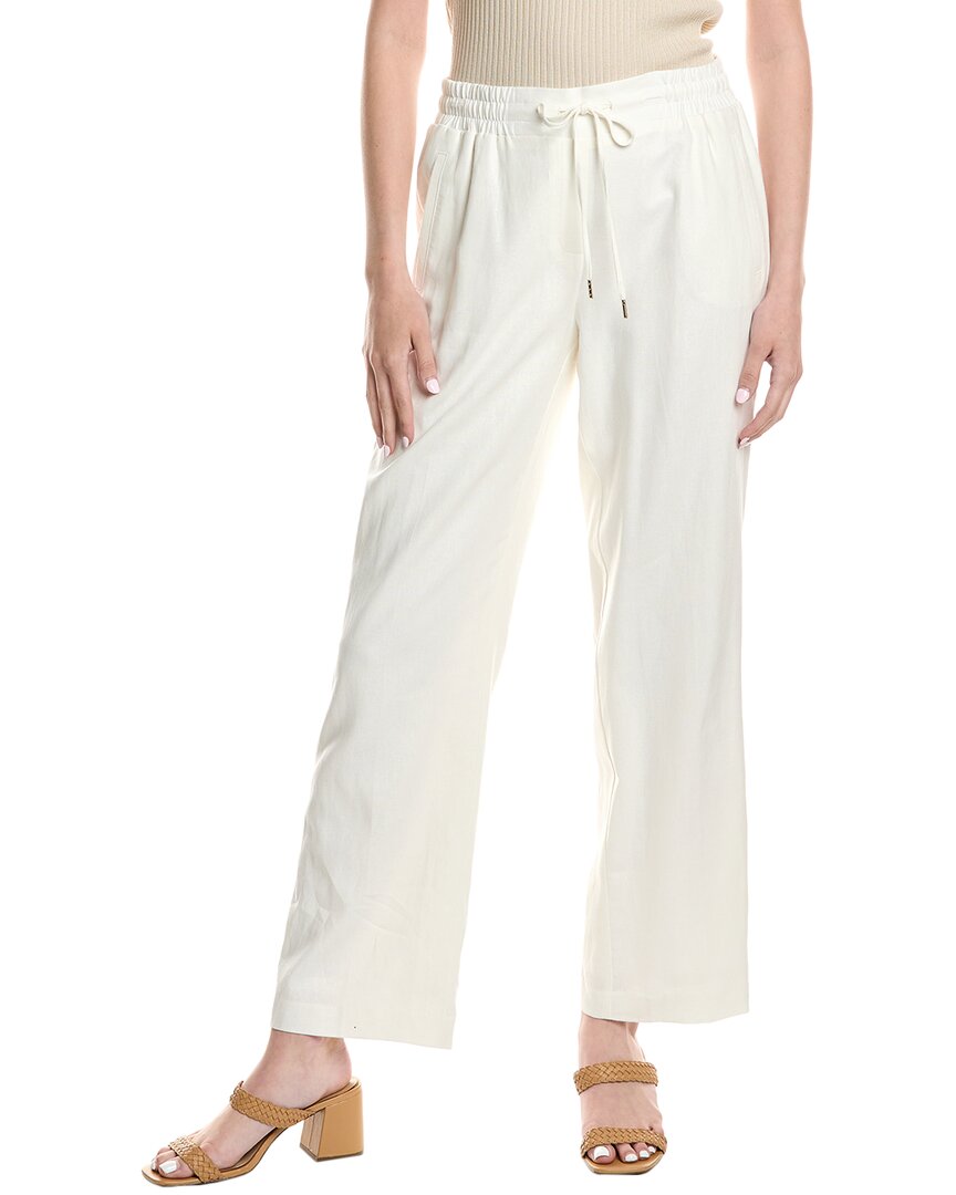 Jones New York Pull-on Side Vent Wide Leg Linen-blend Pant