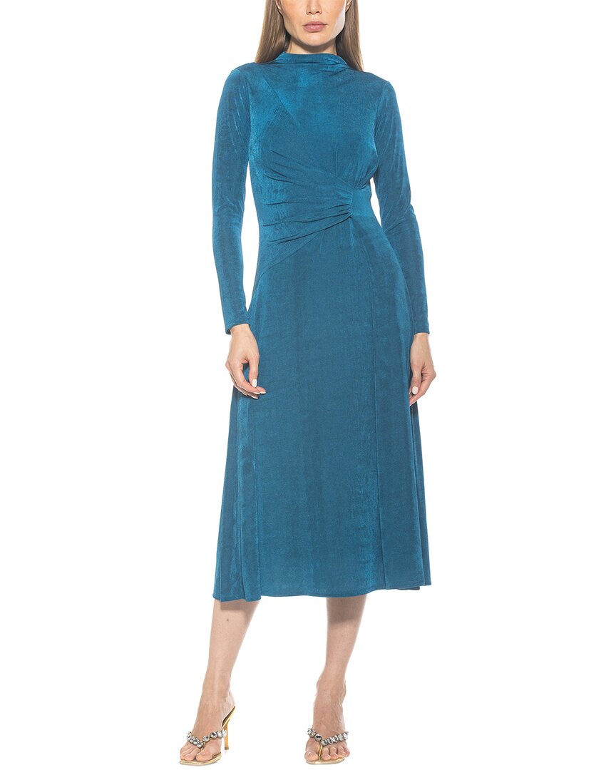 Alexia Admor Marla Long Sleeve Draped Midi Dress