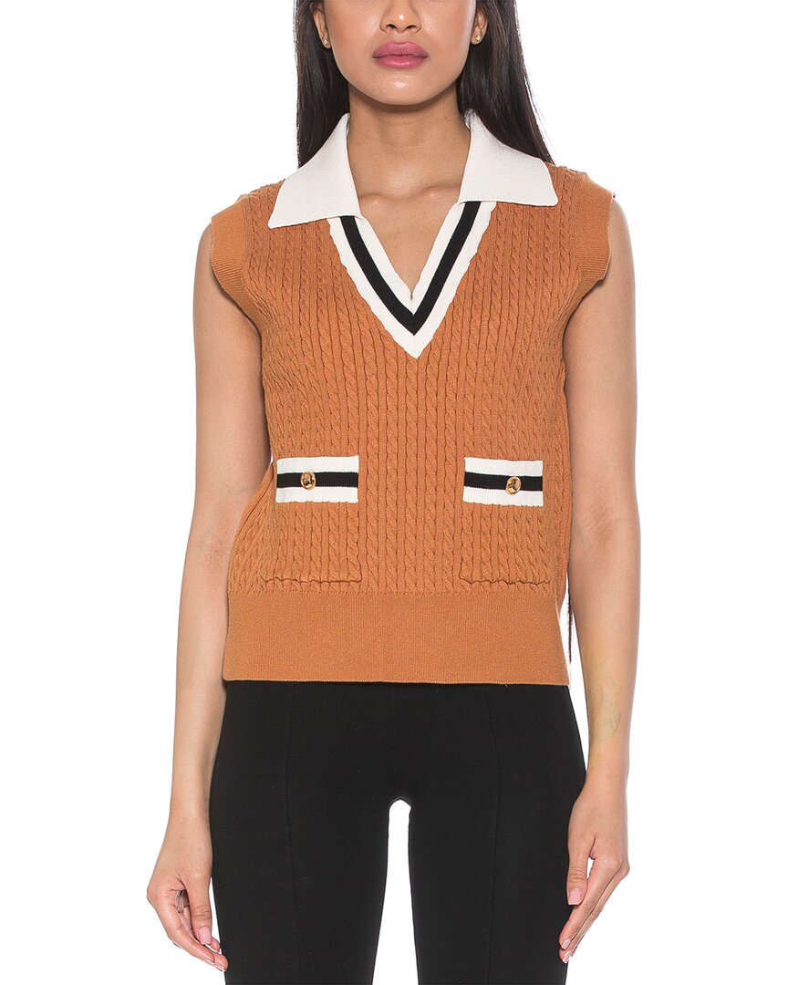 Alexia Admor Michelle Cable Knit Sweater Vest
