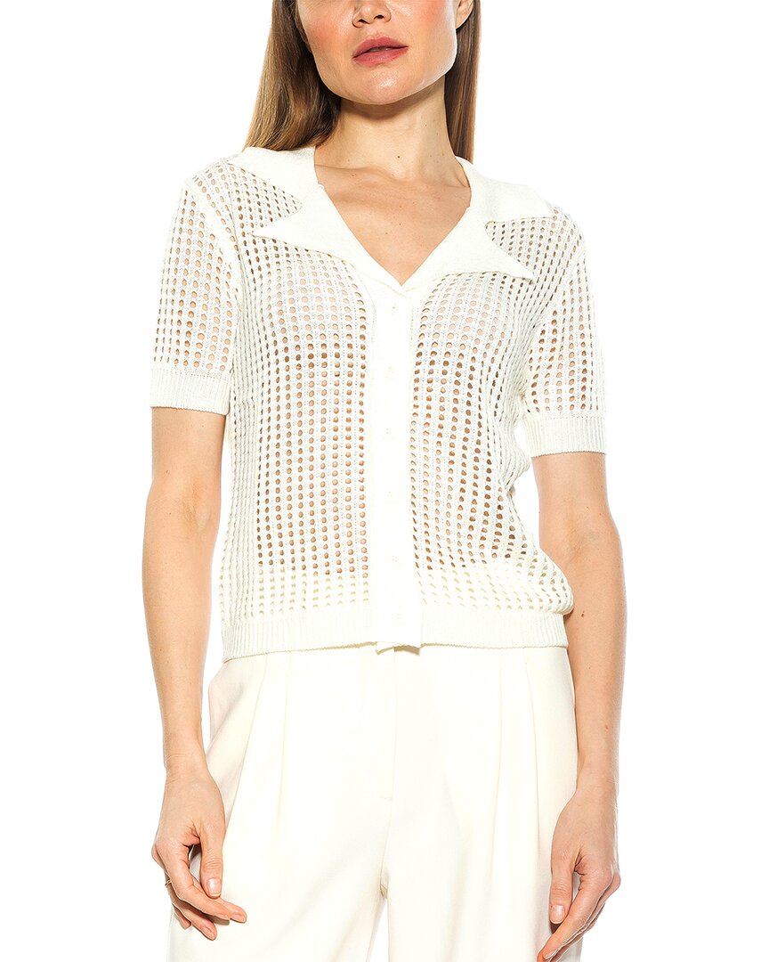 Alexia Admor Josi Crochet Button-up Top