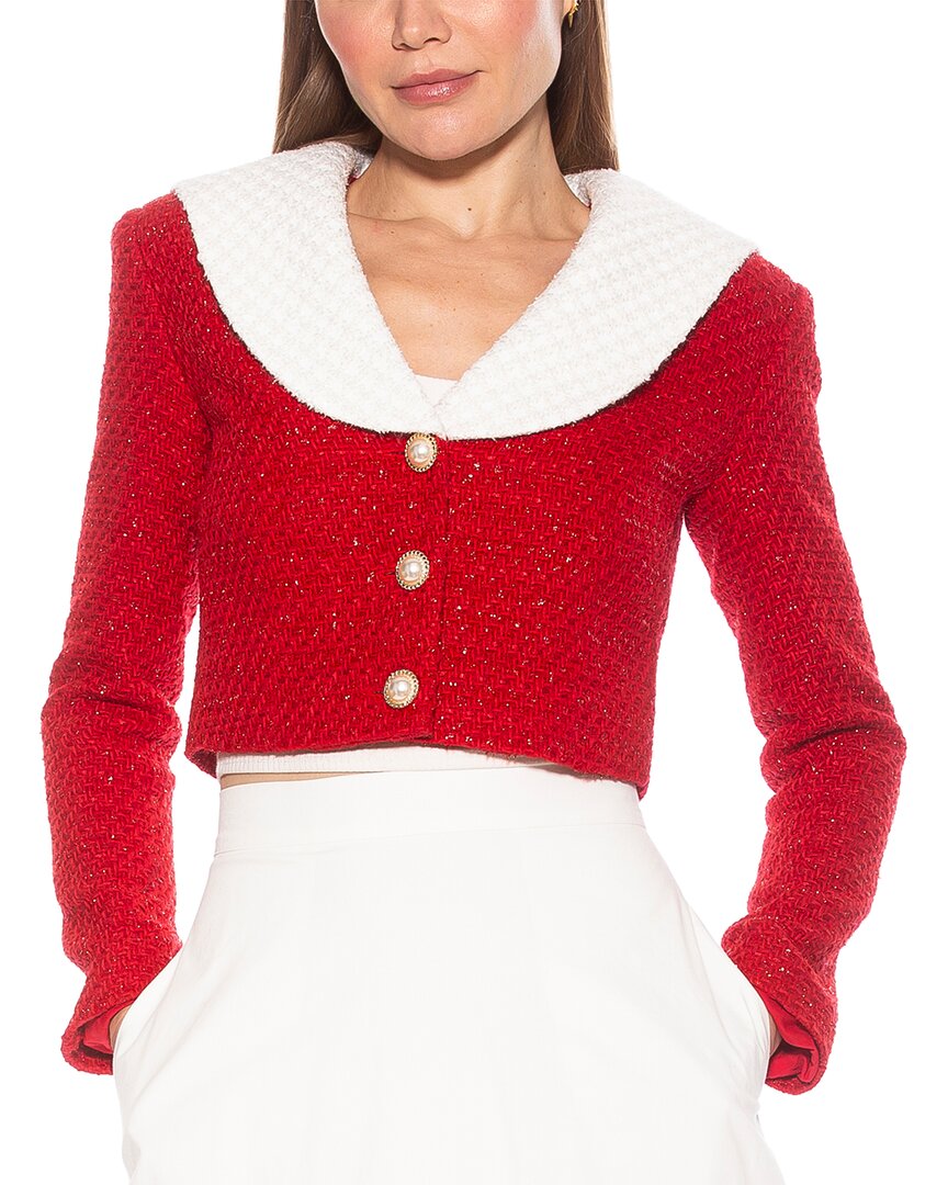 Alexia Admor Women's Clementine Metallic Sailor Collar Cardigan