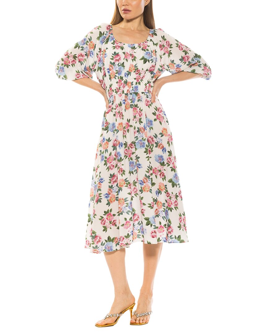 Alexia Admor Emily Balloon Sleeve Fit & Flare Midi Dress