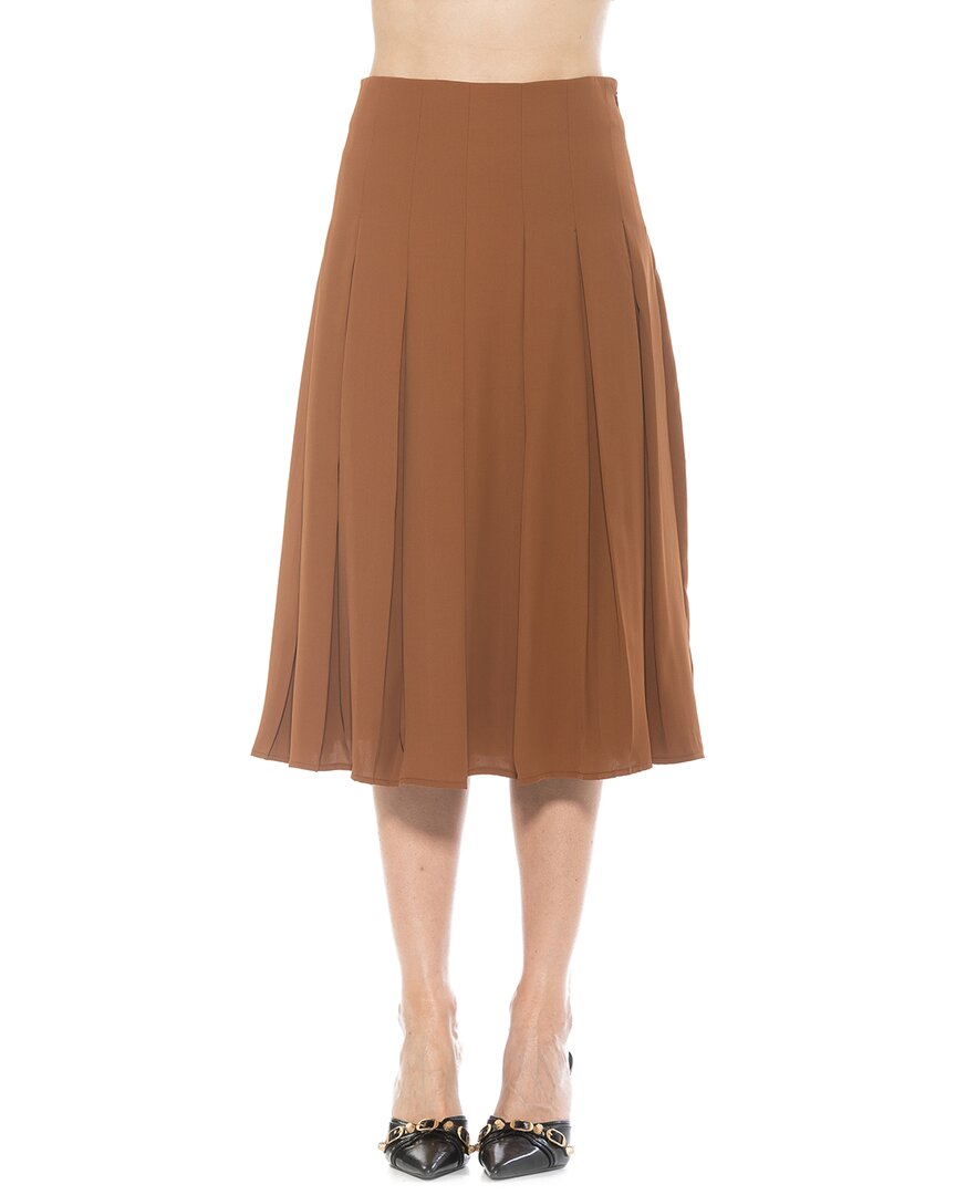 ALEXIA ADMOR ALEXIA ADMOR SHILO MIDI-LENGTH PLEATED SKIRT