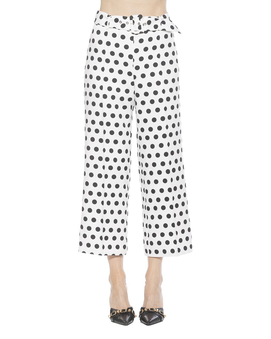 Alexia Admor Caden Polka Dot Belted Wide Leg Pants