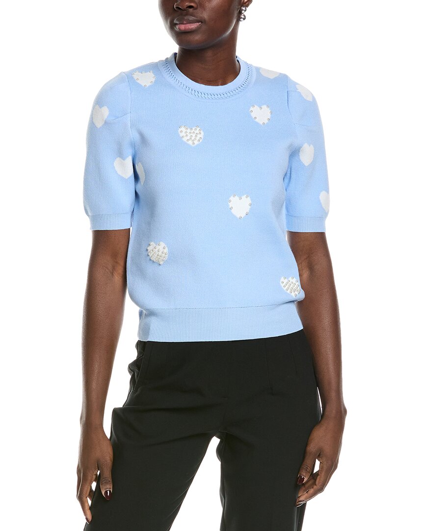 Nanette By Nanette Lepore Pearl Bead Top In Blue