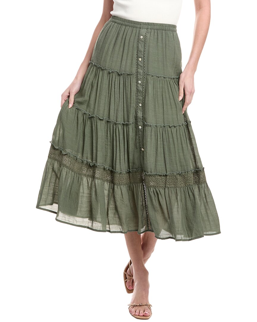 Nanette Lepore Tiered Skirt In Green