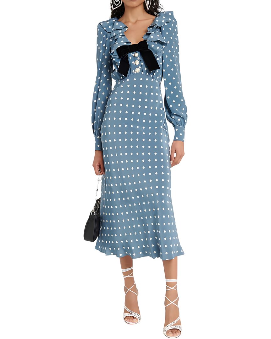 Linda Charm Midi Dress In Blue