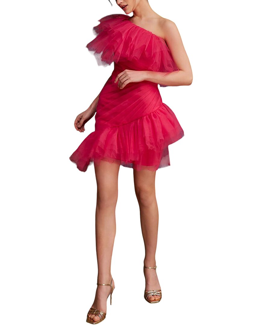 Juliet Roses Mini Dress In Red