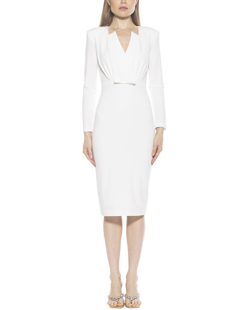 Alexia Admor Arleth V-neck Sheath Dress In White