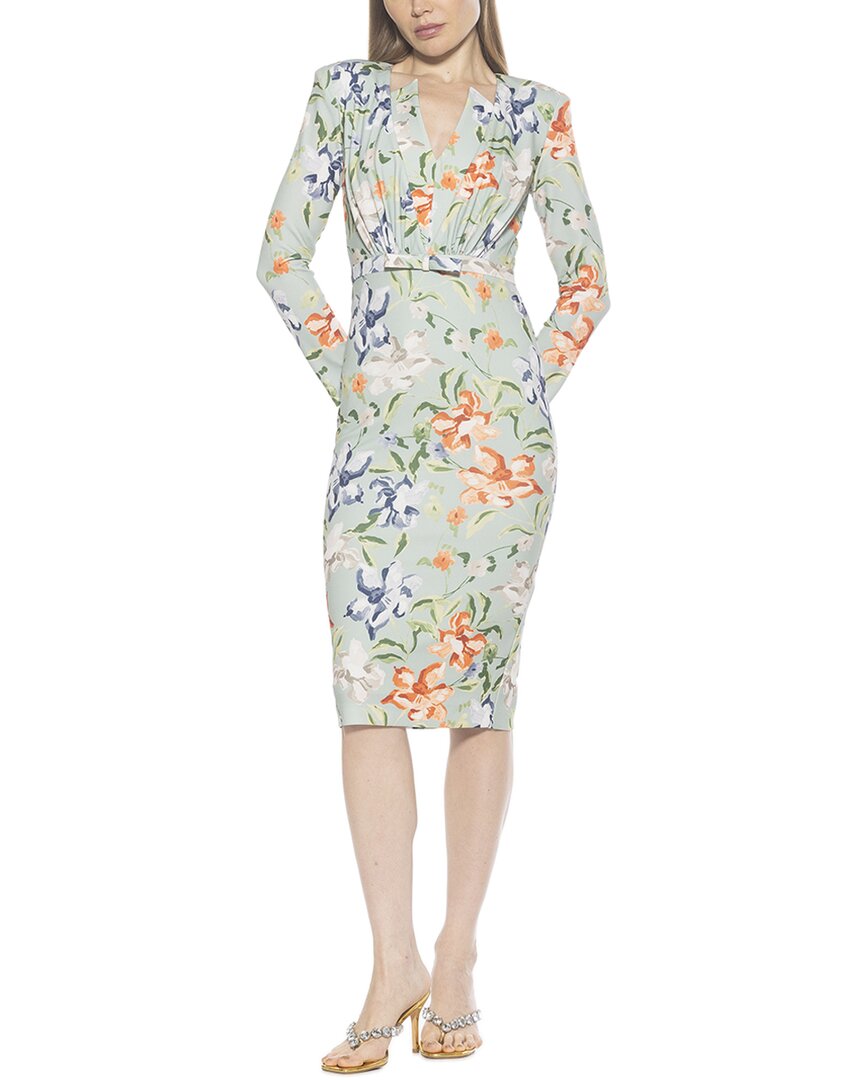 Alexia Admor Arleth V-neck Sheath Dress In Green