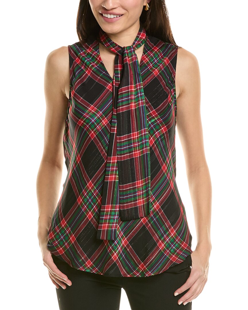 Jones New York Bow Neck Blouse In Red