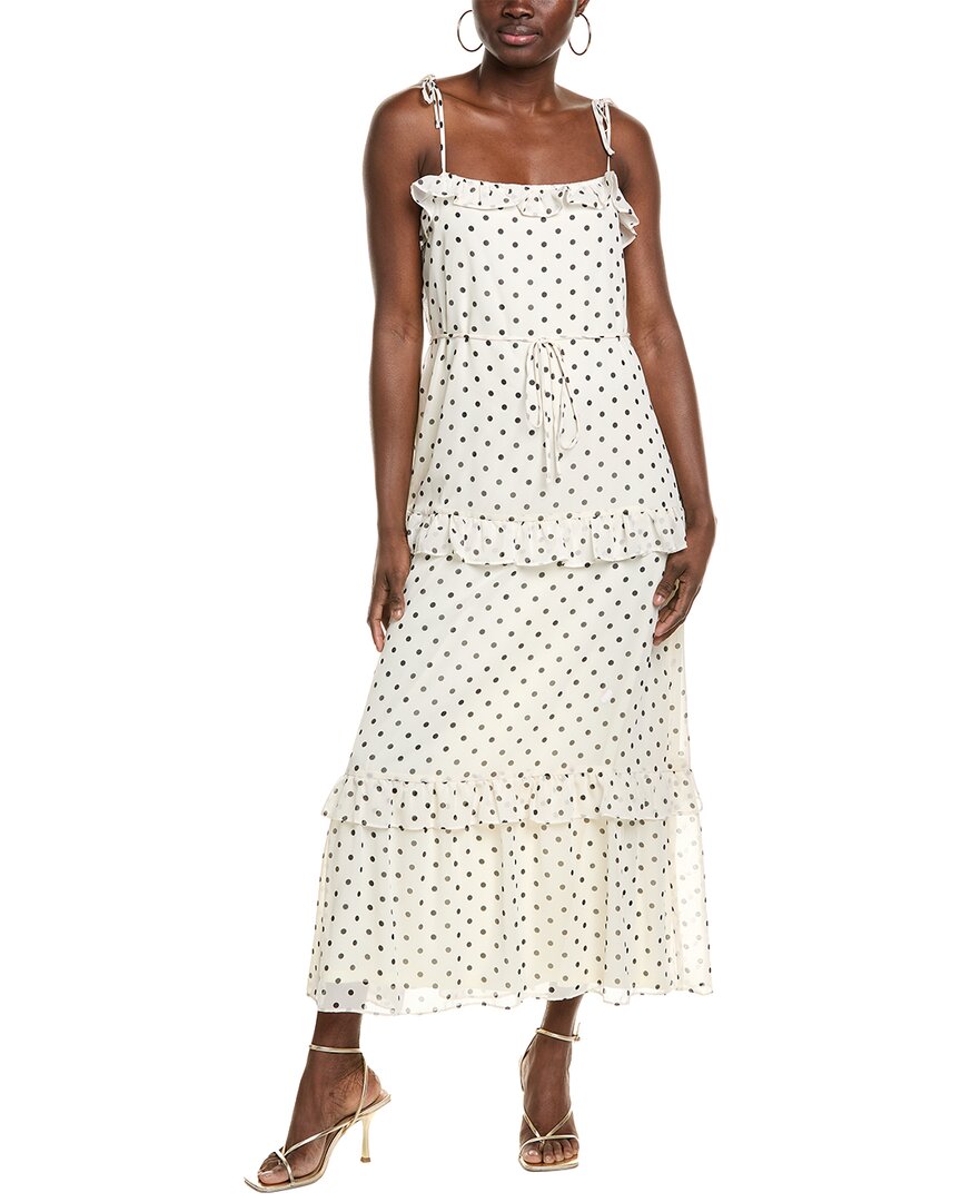 Julia Jordan Chiffon Midi Dress In White