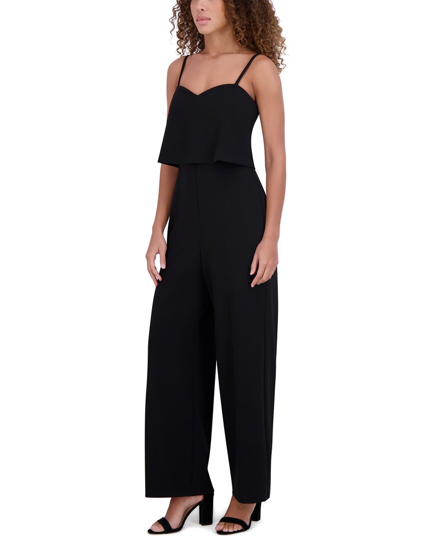 Kensie Crepe Scuba Jumpsuit In Black