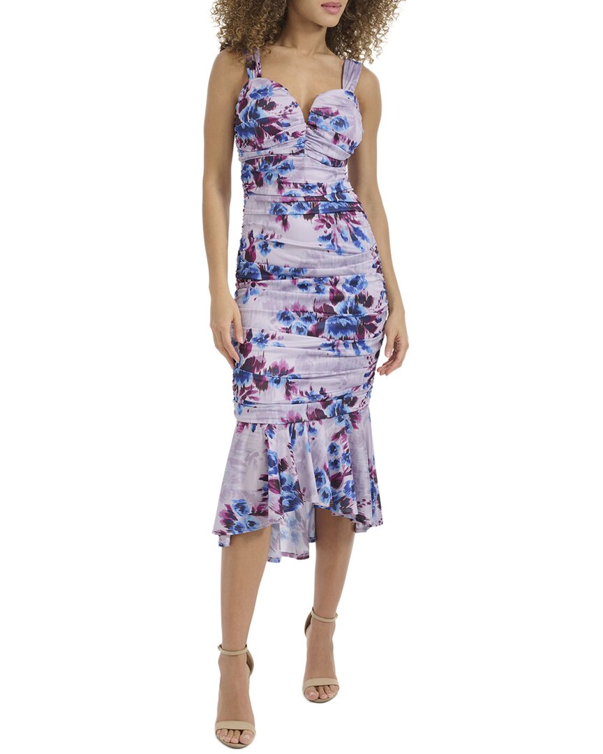 Siena Printed Mesh Midi Dress