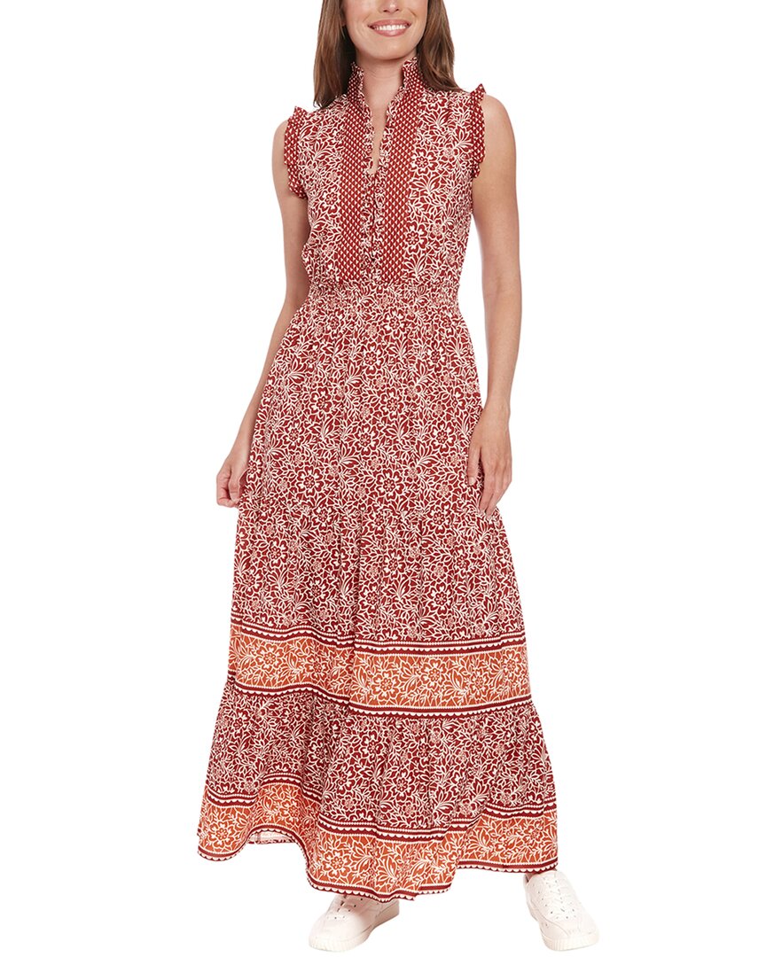 London Times Ruffle Maxi Dress