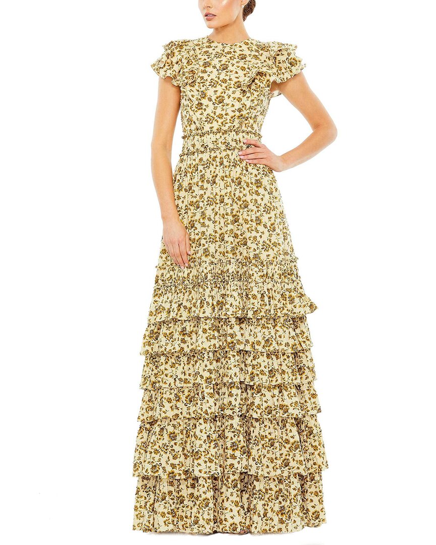 Mac Duggal Tiered Ruffle Maxi Dress
