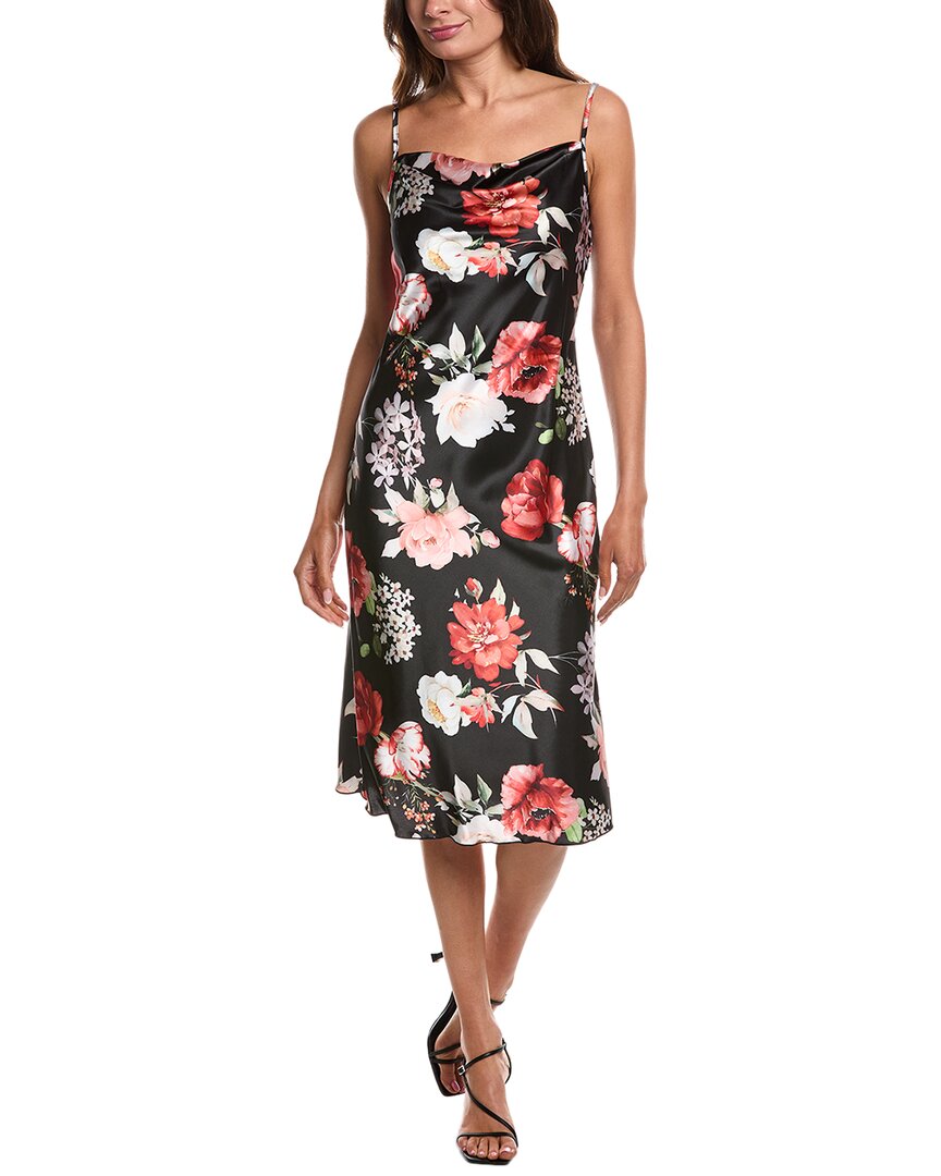 Shop Bebe Spaghetti Strap Midi Dress In Black