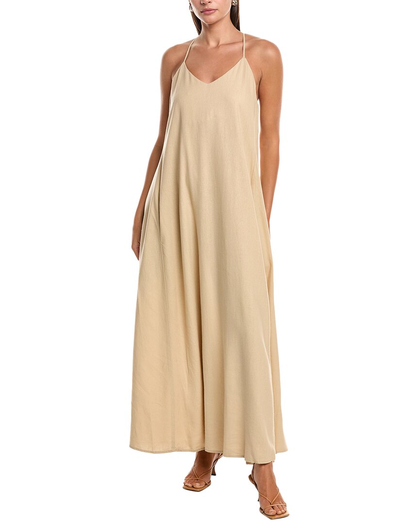 Shop Nicole Miller Jade Linen-blend Maxi Dress