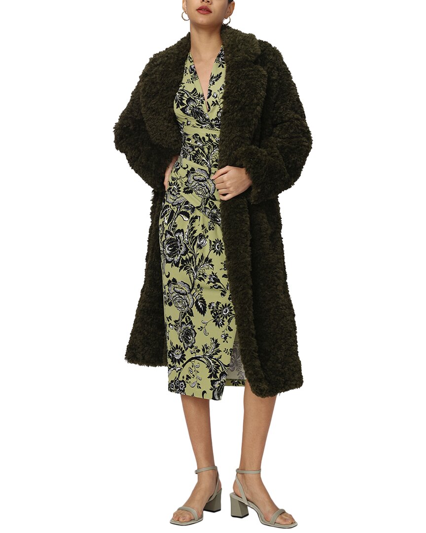 Diane Von Furstenberg Melanie Coat In Green