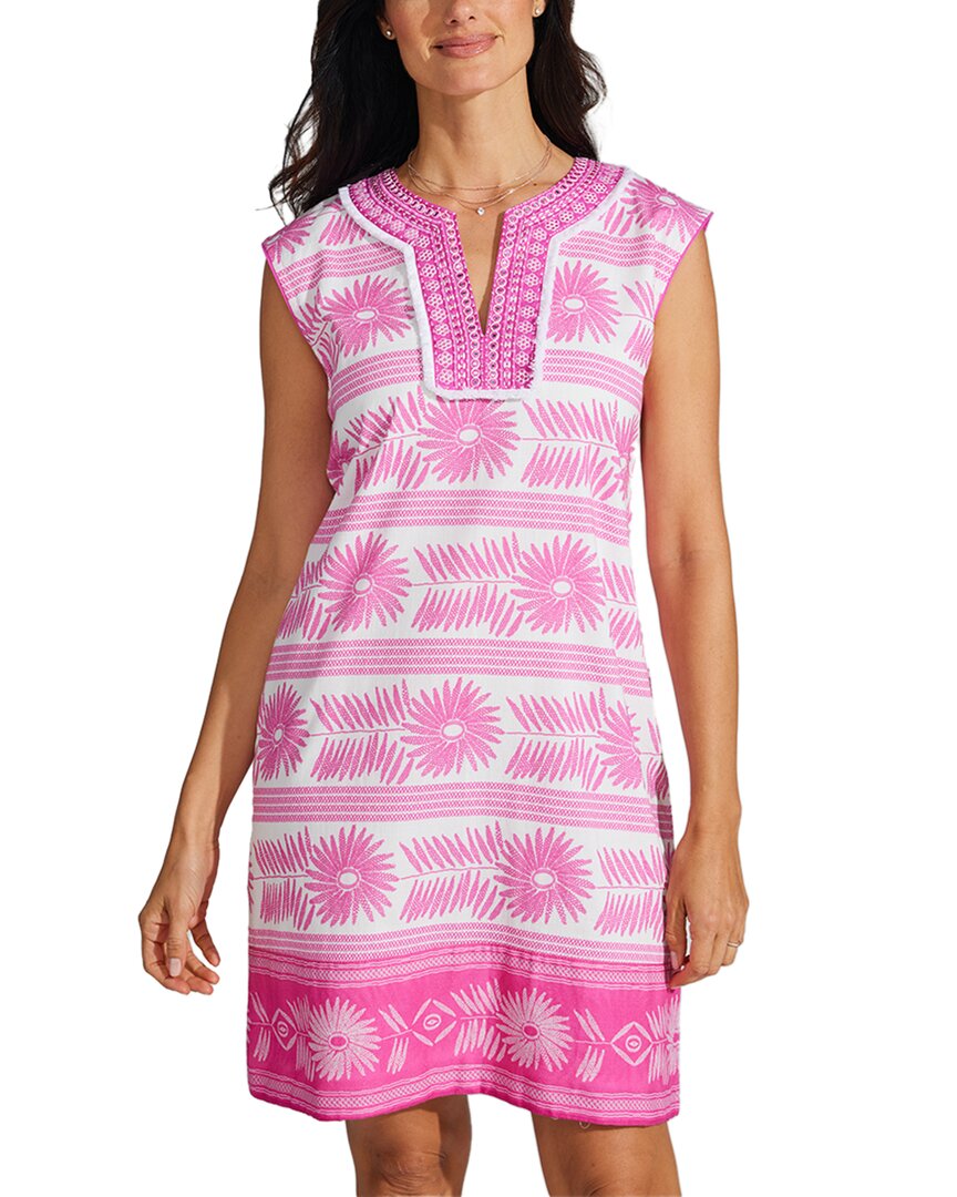 Bella Tu Embroidered Flower Cap Sleeve Dress