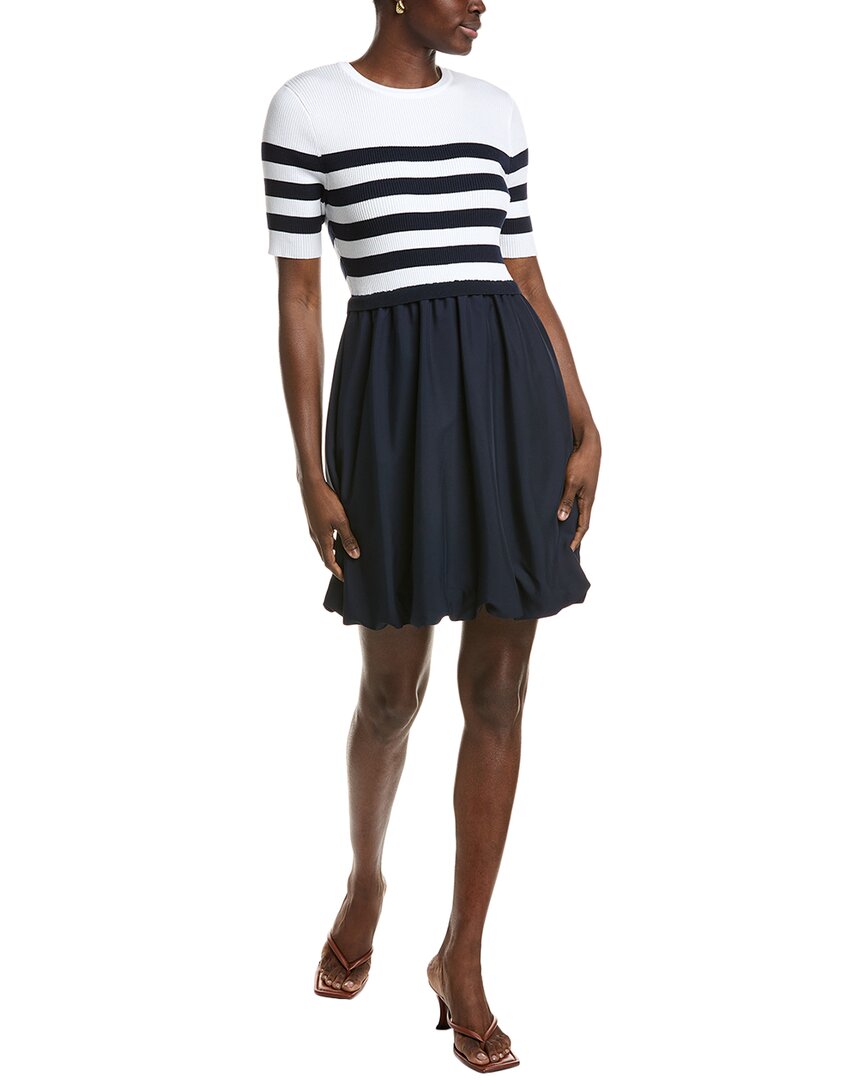 Nanette Lepore Short Sleeve Mini Dress In Blue