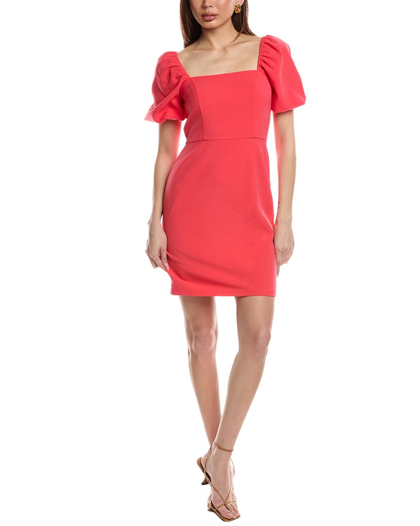 Eliza J Puff Sleeve Sheath Dress In Red