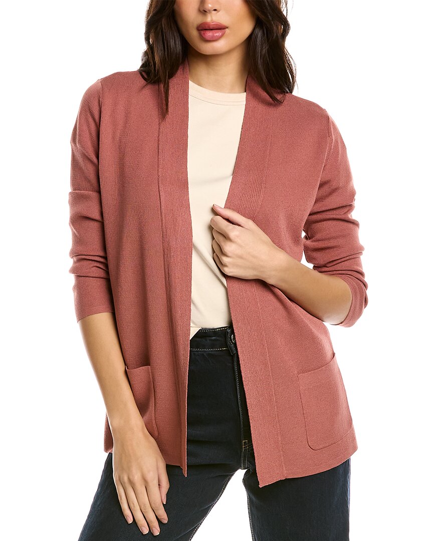 Jones New York Open Front Cardigan In Brown