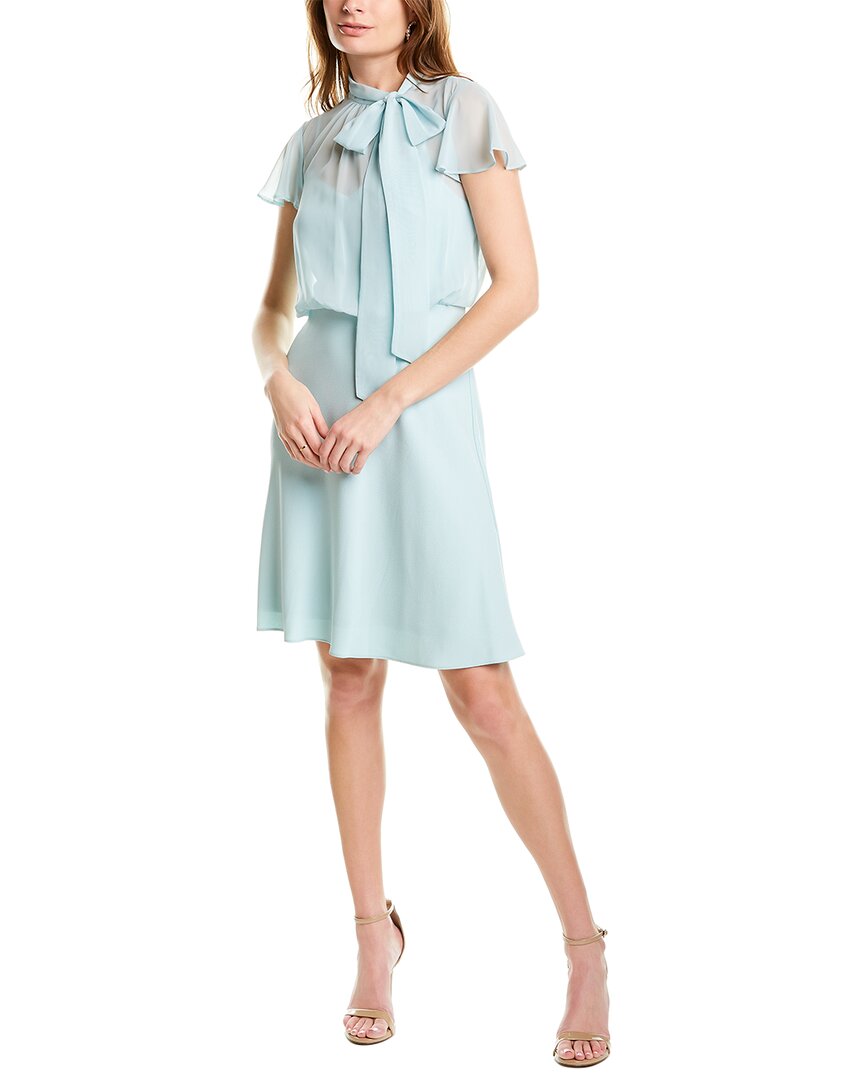 ADRIANNA PAPELL ADRIANNA PAPELL CHIFFON & CREPE COCKTAIL DRESS