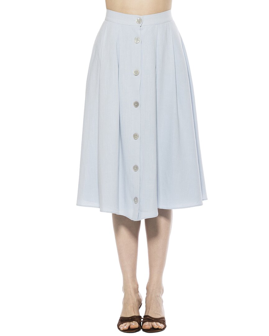 Shop Alexia Admor Maya Linen-blend Midi Skirt