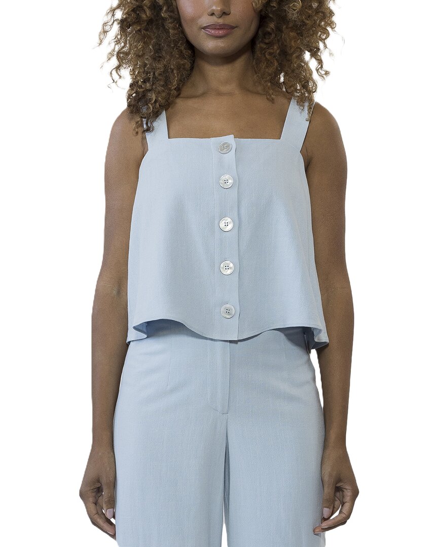 Alexia Admor Elena Linen-blend Top