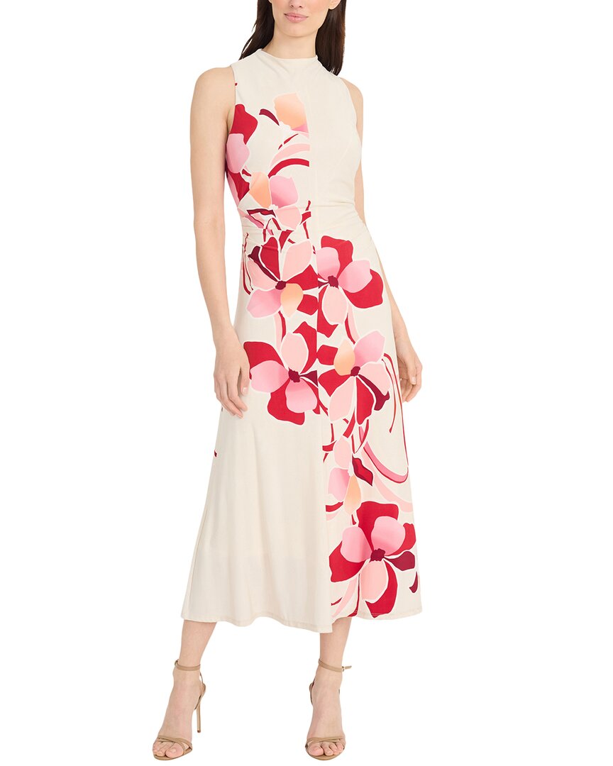 Maggy London Mock Neck Midi Dress