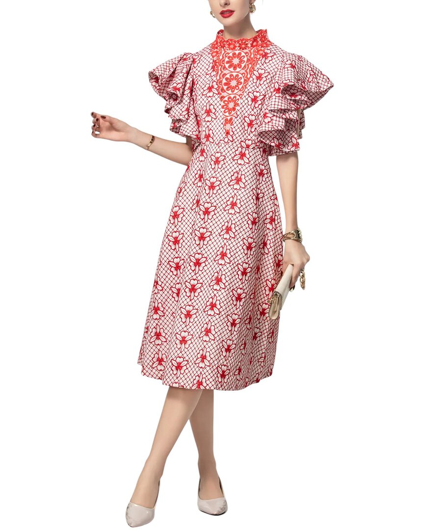 Burryco Cap Sleeve Midi Dress