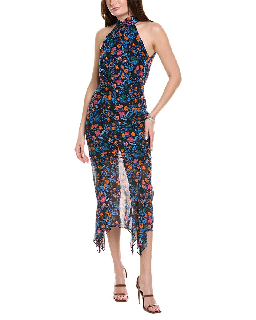 Saloni Georgette Silk Maxi Dress In Multi