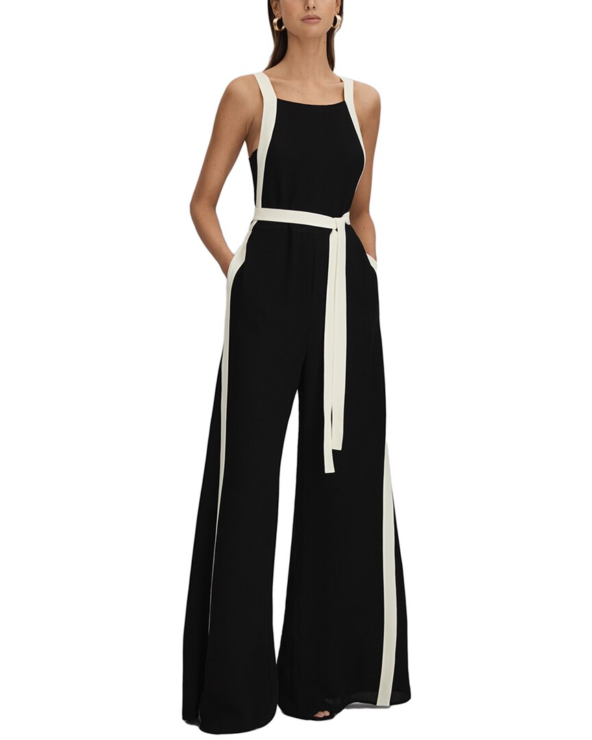 Reiss Salma Colorblock Jumpsuit In Black