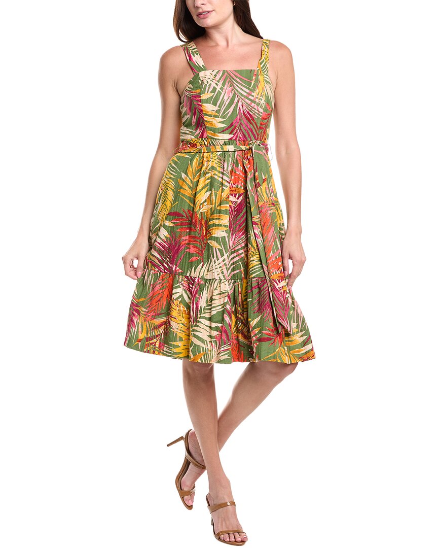 Anne Klein Classic Midi Dress In Multi