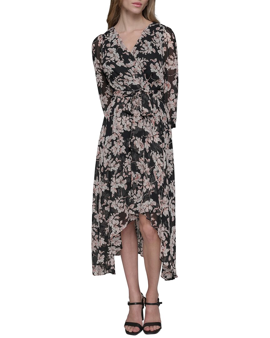 Karl Lagerfeld Printed Chiffon Floral Midi Dress