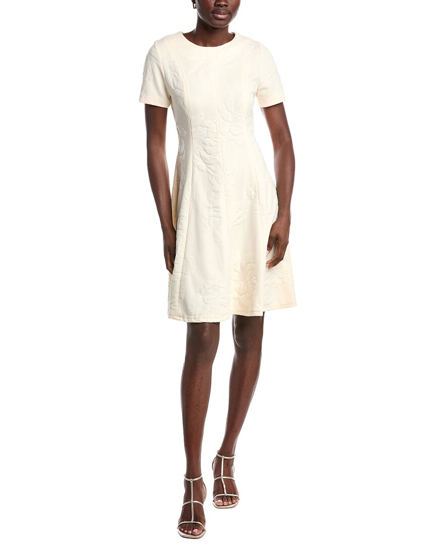 Julia Jordan Jacquard Midi Dress In White