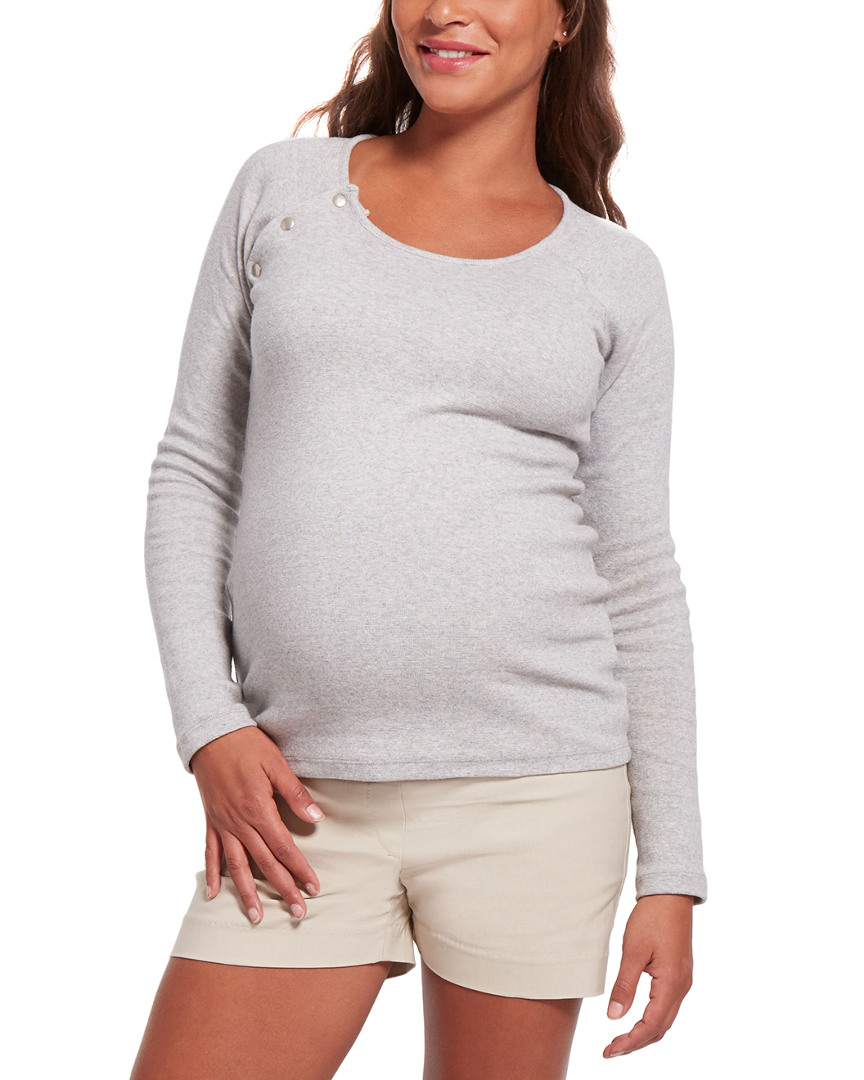 Image of Stowaway Collection Maternity Raglan Nursing Top