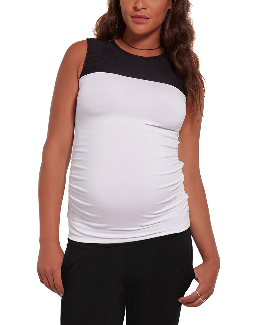 Image of Stowaway Collection Maternity Contrast Top