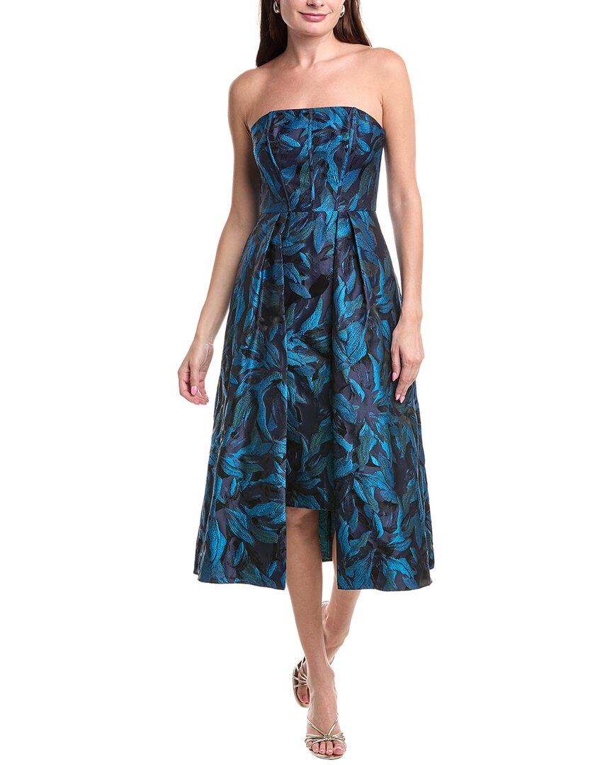 Aidan Mattox Floral Jacquard Midi Dress