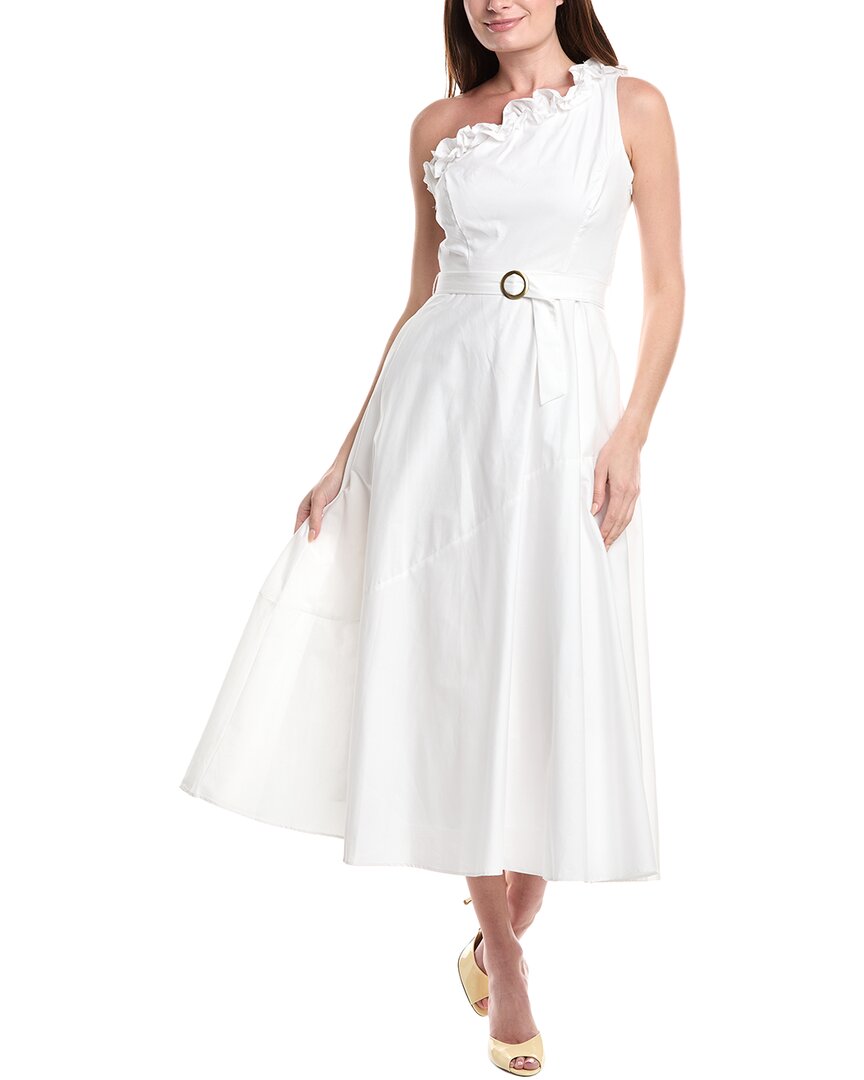 Taylor One-shoulder Ruffle Midi Dress