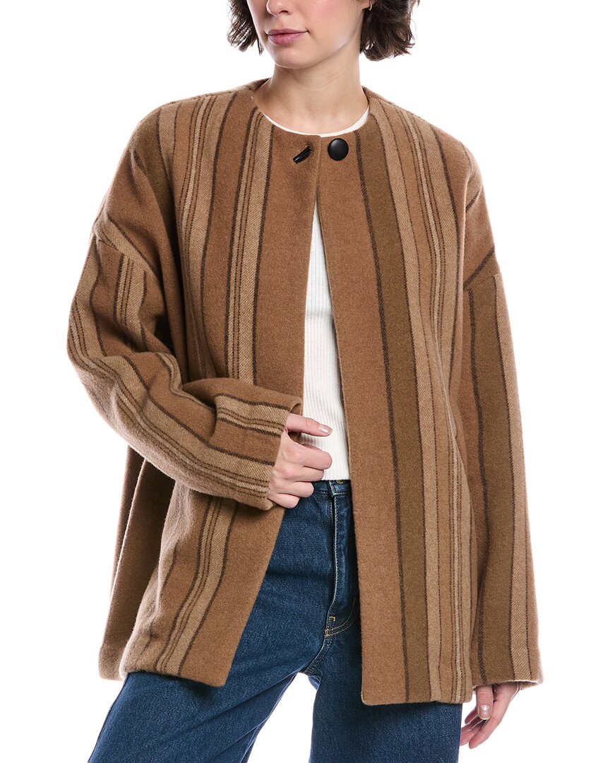 Rag & Bone Penny Italian Wool & Cashmere-blend Coat In Brown